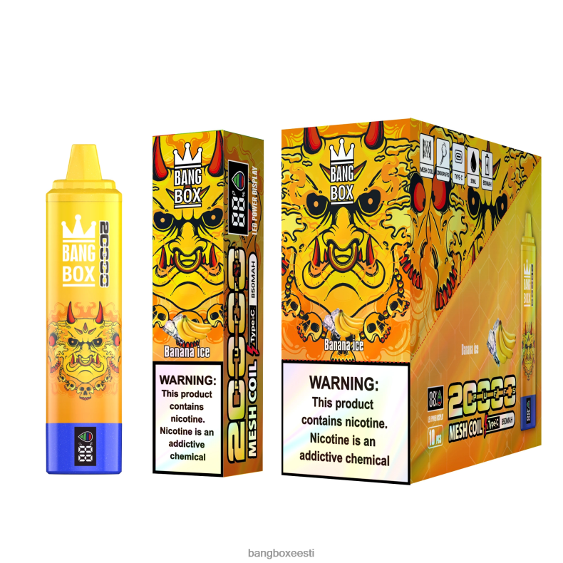 Bang Box Vape Flavors - Bang Box 20000 pahviga nutiekraan banaani jää 4B0L6T57