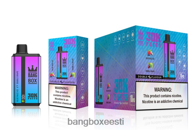 Bang Box Eesti - Bang Box 30 000 pahvi kahekordse maitsega sinine razz jää & topeltviinamarja 4B0L6T72