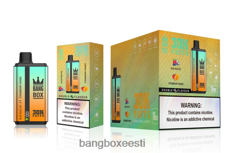Bang Box Vape - Bang Box 30 000 pahvi kahekordse maitsega sinine razz jää & maasika mango 4B0L6T73