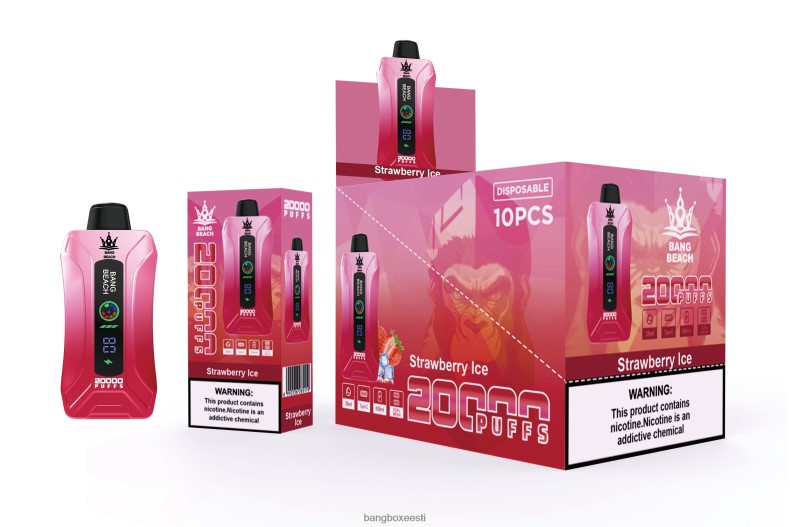 Bang Box Eesti - Bang Beach 20000 pahvi nutiekraaniga vape maasikajää 4B0L6T6