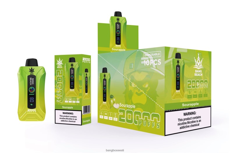 Bang Box Vape - Bang Beach 20000 pahvi nutiekraaniga vape hapu õun 4B0L6T1