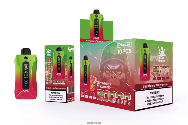 Bang Box Vape Flavors - Bang Beach 20000 pahvi nutiekraaniga vape maasikas arbuus 4B0L6T3