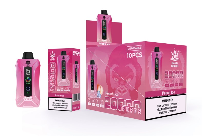 Bang Box Vape Flavors - Bang Beach 20000 pahvi nutiekraaniga vape virsiku jää 4B0L6T9