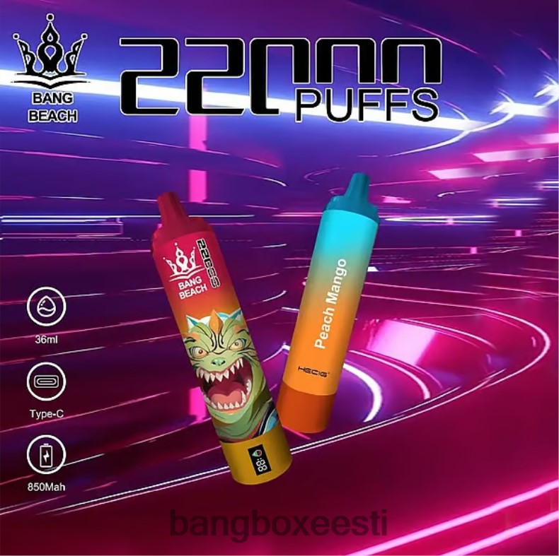 Bang Box Eesti - Bang Beach 22000 pahviga nutikas ekraan virsiku mango 4B0L6T24