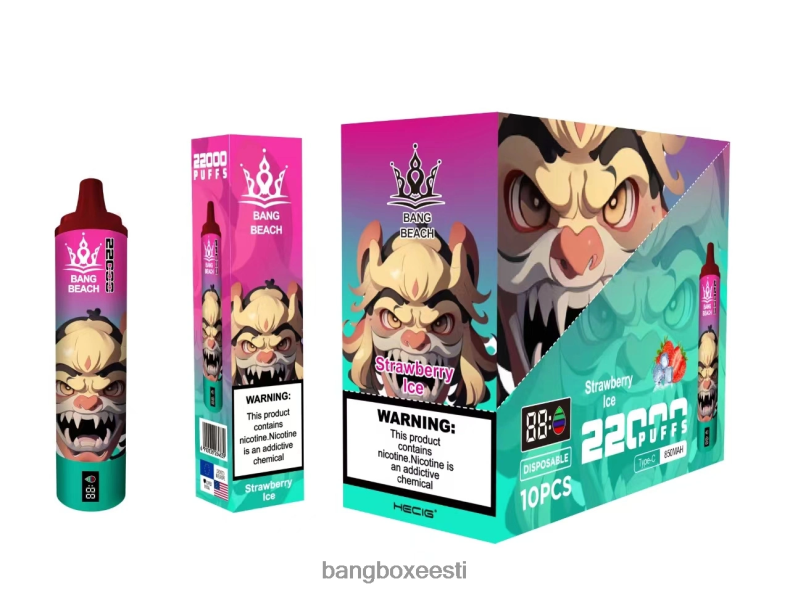 Bang Box Flavours - Bang Beach 22000 pahviga nutikas ekraan maasikajää 4B0L6T20
