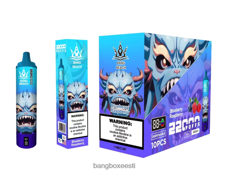 Bang Box Flavours - Bang Beach 22000 pahviga nutikas ekraan mustikas vaarikas 4B0L6T14