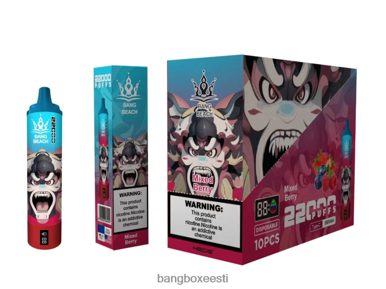 Bang Box Vape Flavors - Bang Beach 22000 pahviga nutikas ekraan segatud marja 4B0L6T21